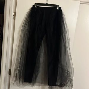 Black Leggings and Tulle Combo. Size medium